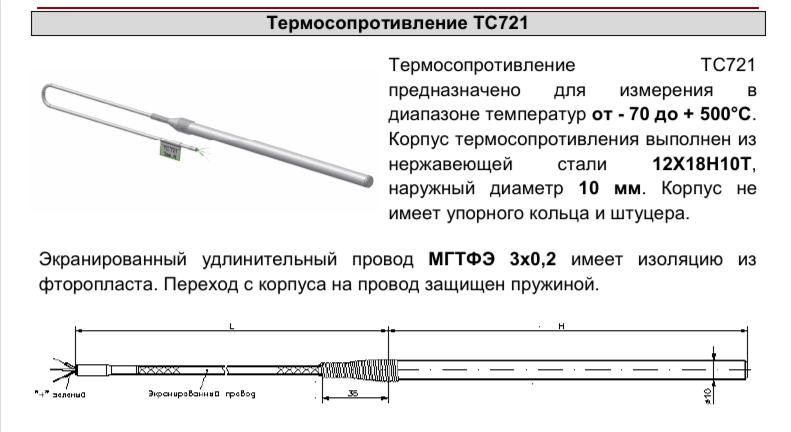 Назначение термосопротивления ТС721