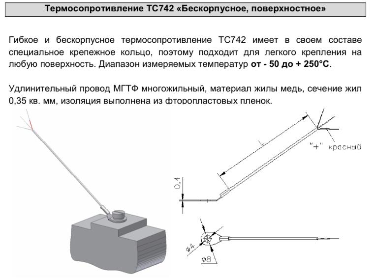 Назначение термосопротивления ТС742